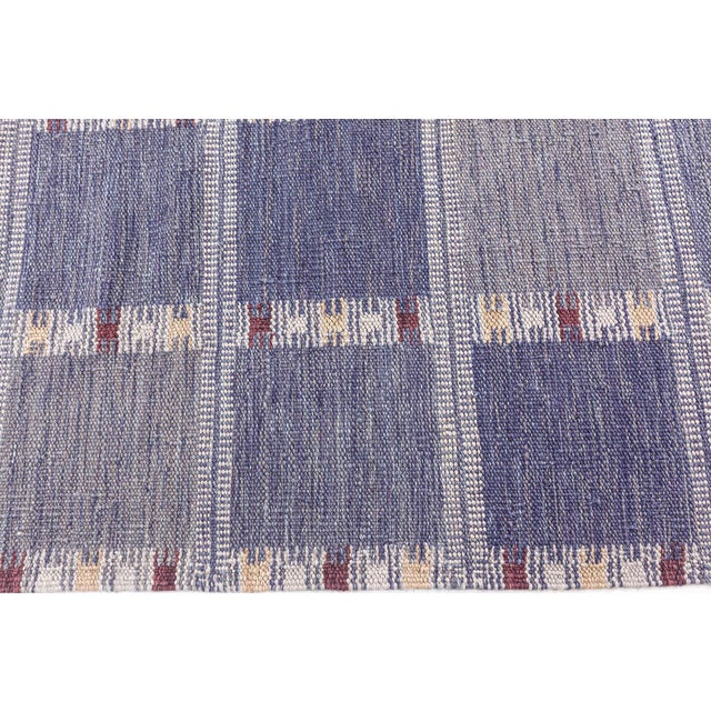 Early 21st Century Modern Extra Large Swedish Geometric Flat Weave Wool Rug by Doris Leslie Blau For Sale - Image 5 of 9