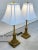 Tan Vintage Regency Chinoiserie Faux Bamboo Metal Table Lamps For Sale - Image 8 of 12