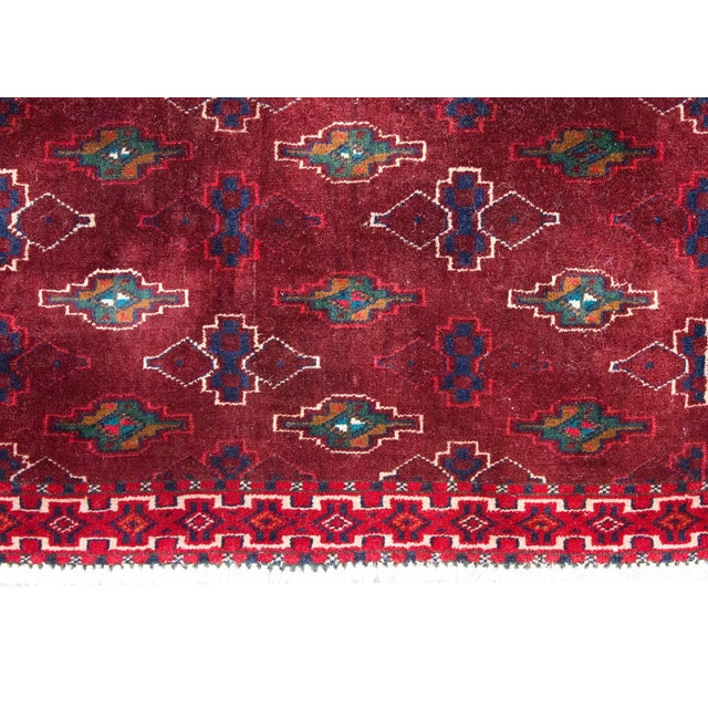 Mid 20th Century Vintage Persian Turkmen Rug For Sale - Image 5 of 13