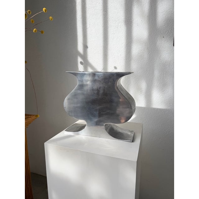 Vintage Cast Aluminum Vase, 1970s For Sale - Image 9 of 18