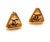 Chanel Chanel Vintage Gold Plated Triangle Black CC Small Piercing Earrings, A Pair For Sale - Image 4 of 5