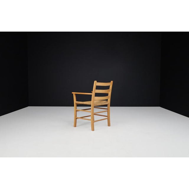 1960s Minimalism Danish Pine and Rope Armchair, 1960s For Sale - Image 5 of 10