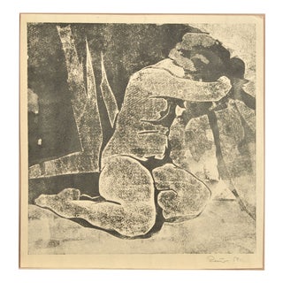Albert Goltjakov, Nude Act, 1959, Linocut For Sale