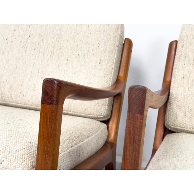 Senator Lounge Chairs in Teak and Wool by Ole Wanscher for Cado, 1960s, Set of 2 For Sale - Image 17 of 18