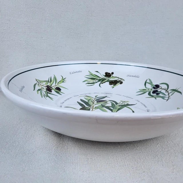 Williams-Sonoma Olea Europaea pasta serving bowl crafted in Portugal. This large ceramic bowl features a beautiful...