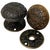 1890s American Bronze Door Knobs With Rosettes - A Pair For Sale - Image 4 of 9