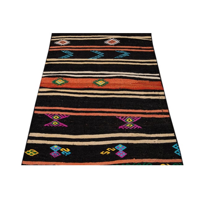 Vintage Kilim Wool Runner For Sale - Image 10 of 13