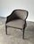 Vintage Black Lacquered Faux Bamboo Barrel-Back Armchair For Sale - Image 4 of 18