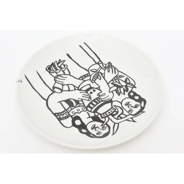 Figurative After Fernand Leger Porcelain Plate For Sale - Image 3 of 8