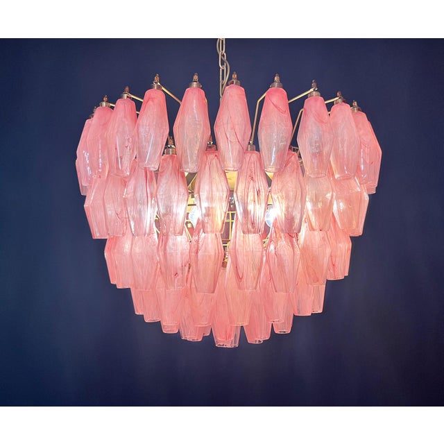 Pink Alabaster Murano Glass Poliedri Chandelier, 1990s For Sale - Image 18 of 18