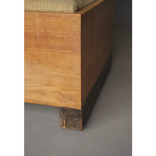 Small Art Deco Dutch Oak Hall Bench, 1930s For Sale - Image 14 of 17