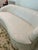 Vintage Curved Skirted Sofa Reupholstered in Ivory Silk Damask For Sale - Image 12 of 13