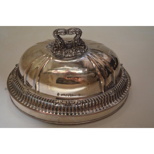 Metal Antique French Silver-Plated Cloche For Sale - Image 7 of 7