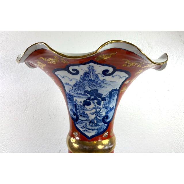 Monumental Palatial Size Hand Painted Japanese Emari Vace For Sale In Philadelphia - Image 6 of 12