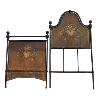 Vintage Bed in Wrought Iron For Sale