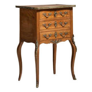 19th Century France Rich Walnut Brown Carved Walnut Petite Commode For Sale