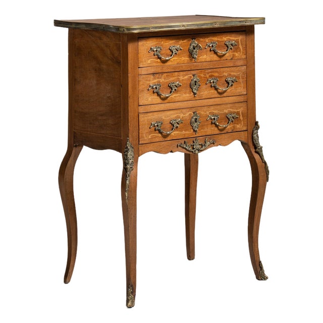 19th Century France Rich Walnut Brown Carved Walnut Petite Commode For Sale