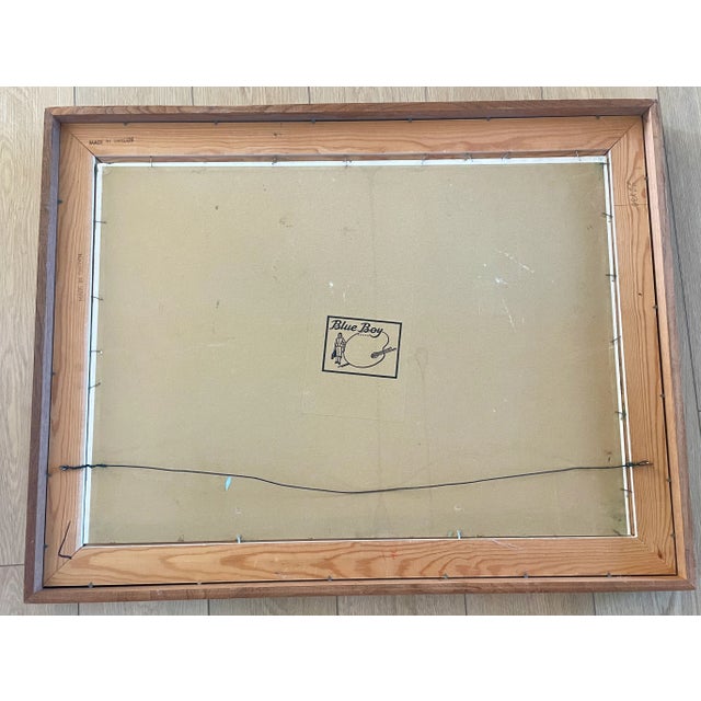 1960s Vintage Harbor Scene Jean Kalisch Abstract Painting Oil on Board For Sale - Image 11 of 12