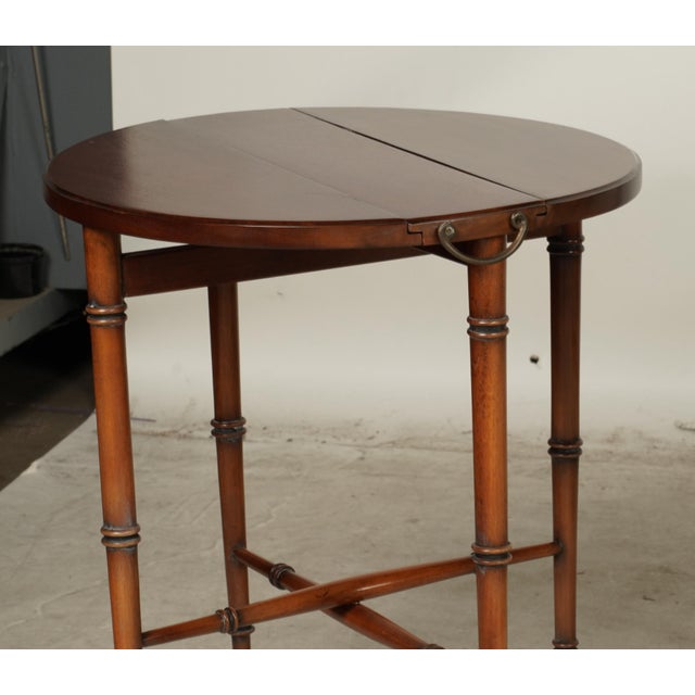 Brown 1960s Set of Thee British Colonial Nesting Tables For Sale - Image 8 of 11
