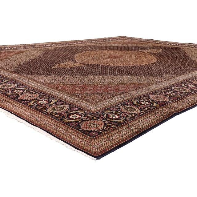 Modern Vintage Persian Mahi Tabriz Rug - 09'11 x 12'08 For Sale - Image 3 of 11