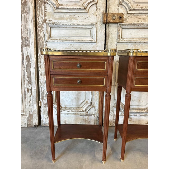 Vintage Mahogany Bedside Tables, 1960s, Set of 2 For Sale - Image 3 of 11