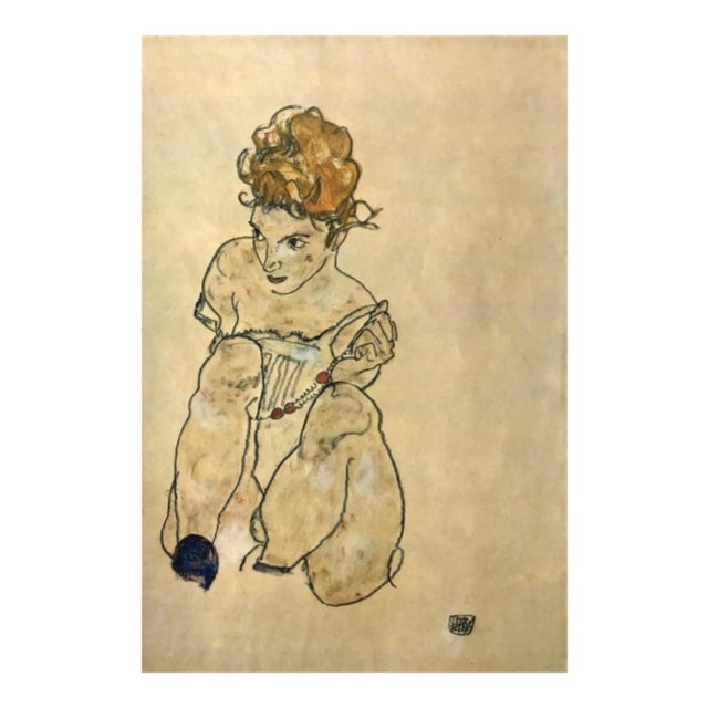 Artist: Egon Schiele Country: Austria Title: Seated Woman Medium: Offset -34 Paper: Heavy paper 16 x 12 inch Published: by...