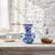 Handmade Ceramic Kandil Vase (20cm) Blue and White Floral Triple Handled Form For Sale - Image 6 of 10
