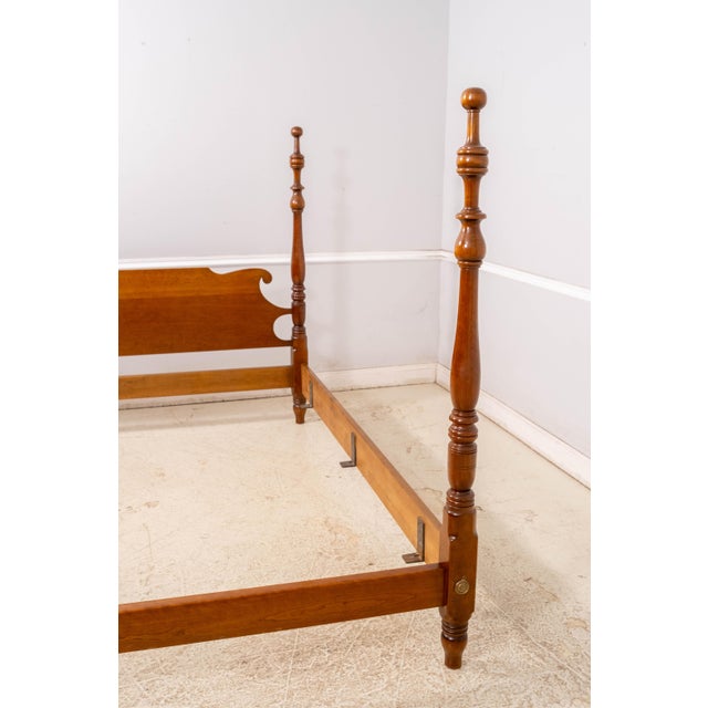 L&jg Stickley Cherry California King Chippendale Style Poster Bed For Sale - Image 13 of 16
