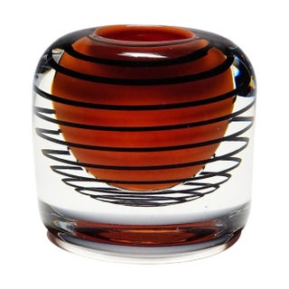 Large Expo Vase attributed to Olle Alberius for Orrefors, Sweden, 1973 For Sale