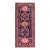 Vintage Persian Hamadan Gallery Rug, Hand-Knotted Wool, Geometric Bird Motifs Design, Navy & Red, 5’ X 11’ For Sale