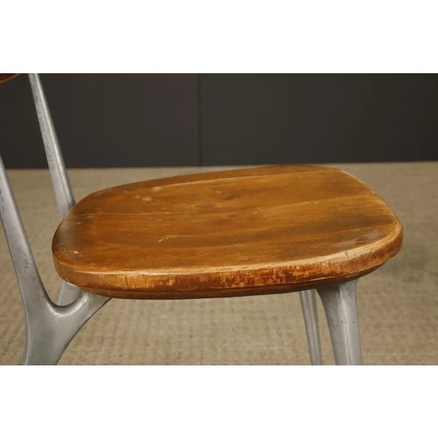 Set of Six Shelby Williams 'Gazelle' Sculptural Aluminum Side Chairs, 1960s For Sale - Image 10 of 18