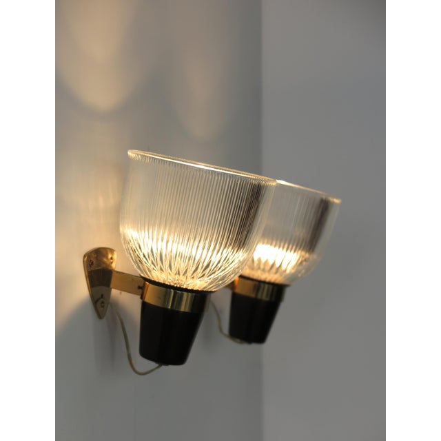Mid-Century Modern Glass LP5 Wall Lamps by Ignazio Gardella for Azucena, Italy, 1960s, Set of 2 For Sale - Image 3 of 17