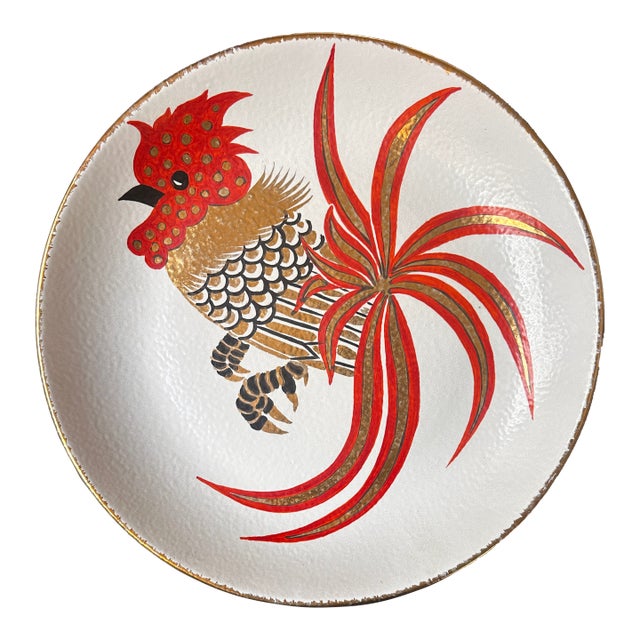 Zaccagnini Italy Mid-Century Rooster Charger Bitossi Era For Sale