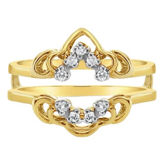 Vintage Style Diamond Ring Enhancer, Size 7 For Sale