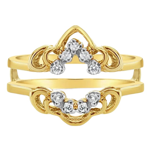 Vintage Style Diamond Ring Enhancer, Size 7 For Sale