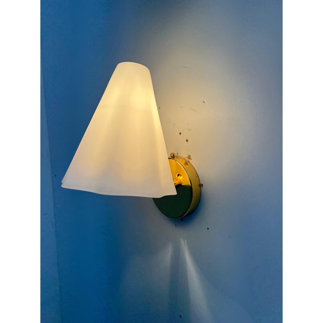 Vintage Double Glass Wall Lights, Italy, 1980s, Set of 2 For Sale - Image 6 of 10