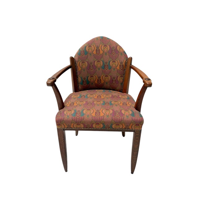 Art Deco Oak Armchair by Paul Bromberg, 1920s For Sale - Image 8 of 12