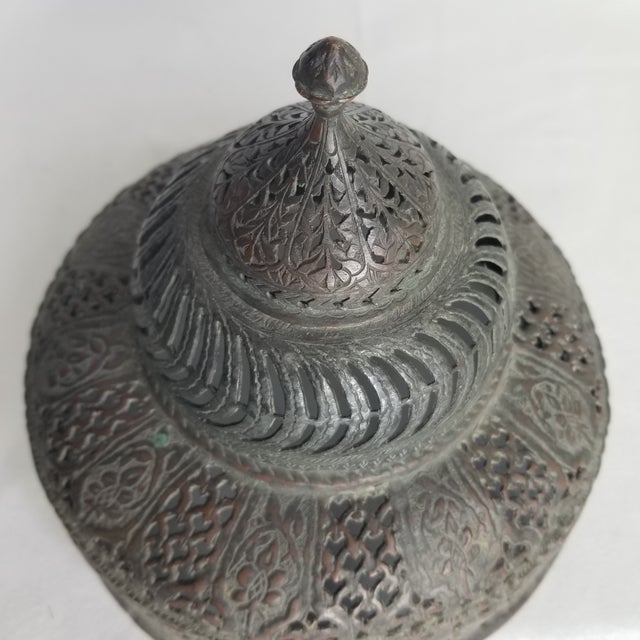 Boho Chic Late 19th Century Copper Bowl with Lid For Sale - Image 3 of 8
