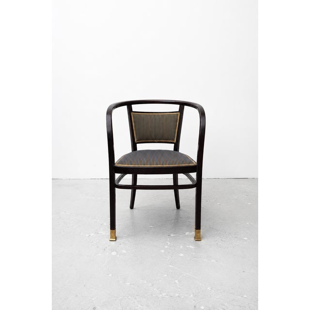 Black Secessionist Armchairs by Otto Wagner for the Dispatch Office of the Daily Newspaper Die Zeit / Mundus, Vienna, 1901, Set of 2 For Sale - Image 8 of 8