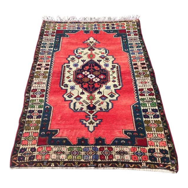 Vintage Anatolian Rug - 3′9″ × 5′9″ For Sale