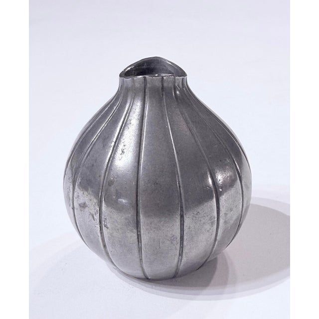 Just Andersen Just Andersen - Copenhagen Denmark 1952 Rare Pewter Vase Designed by Arne Ekers. For Sale - Image 4 of 6