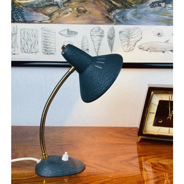 Vintage Desk Lamp in Black by Egon Hillebrand for Hillebrand Lighting, 1960s For Sale - Image 6 of 9