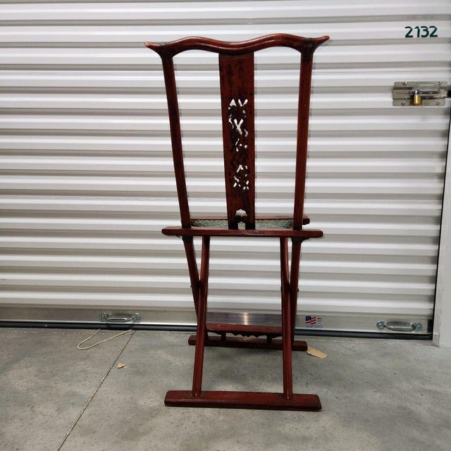 Mid 19th Century Mid 19th Century Chinese Folding Chair - Qing, Yunan Province For Sale - Image 5 of 14