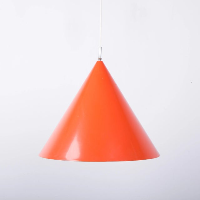 Mid-Century Modern 1960s Mid-Century Orange Billiard Pendant by Arne Jacobsen for Louis Poulsen For Sale - Image 3 of 10
