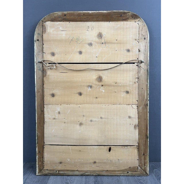 19th Century Louis Philippe Gilded Carved Wooden Mirror For Sale - Image 4 of 5