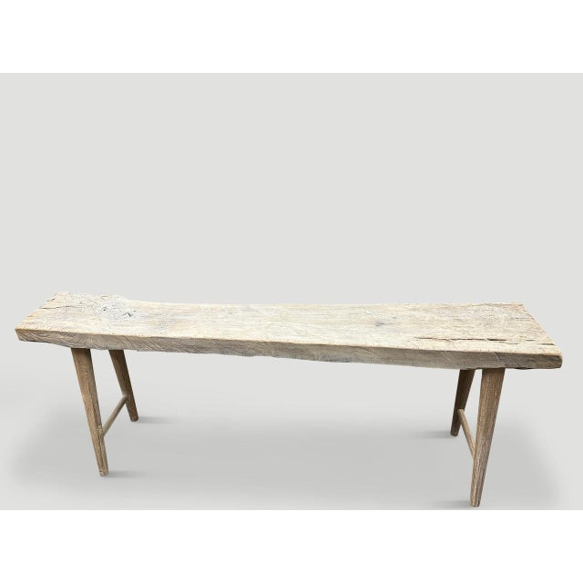 Andrianna Shamaris Long St. Barts Teak Wood Console Table For Sale - Image 18 of 18
