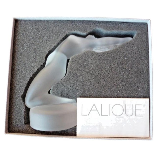 Frosted Crystal Glass Nude Chrysis Figurine from Lalique, 1980s For Sale - Image 10 of 10
