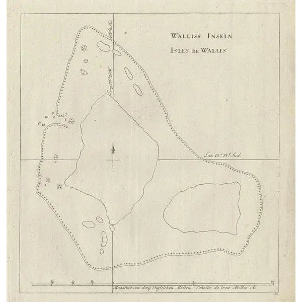 Late 18th Century Antique Map of the Wallis and Futuna Islands, 1778 For Sale - Image 5 of 6
