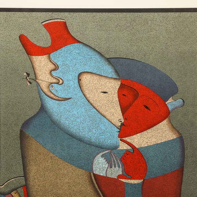 Modern Modernist Lithograph Les Deux Personnages by Mihail Chemiakin For Sale - Image 3 of 8