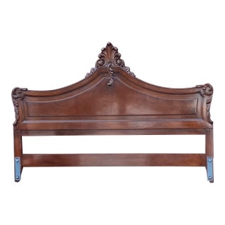 Karges Rococo Style Mahogany King Size Headboard For Sale